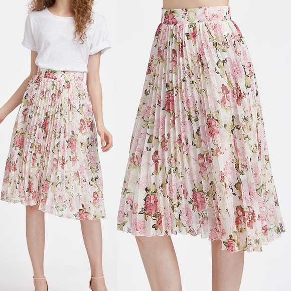 Dresses & Skirts - 🆕👛Chiffon floral accordion knee length skirt